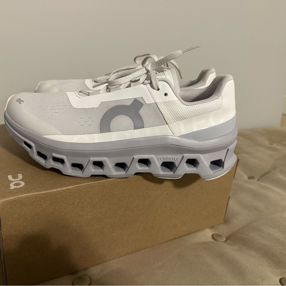 On Running CloudTec White and Gray Shoes